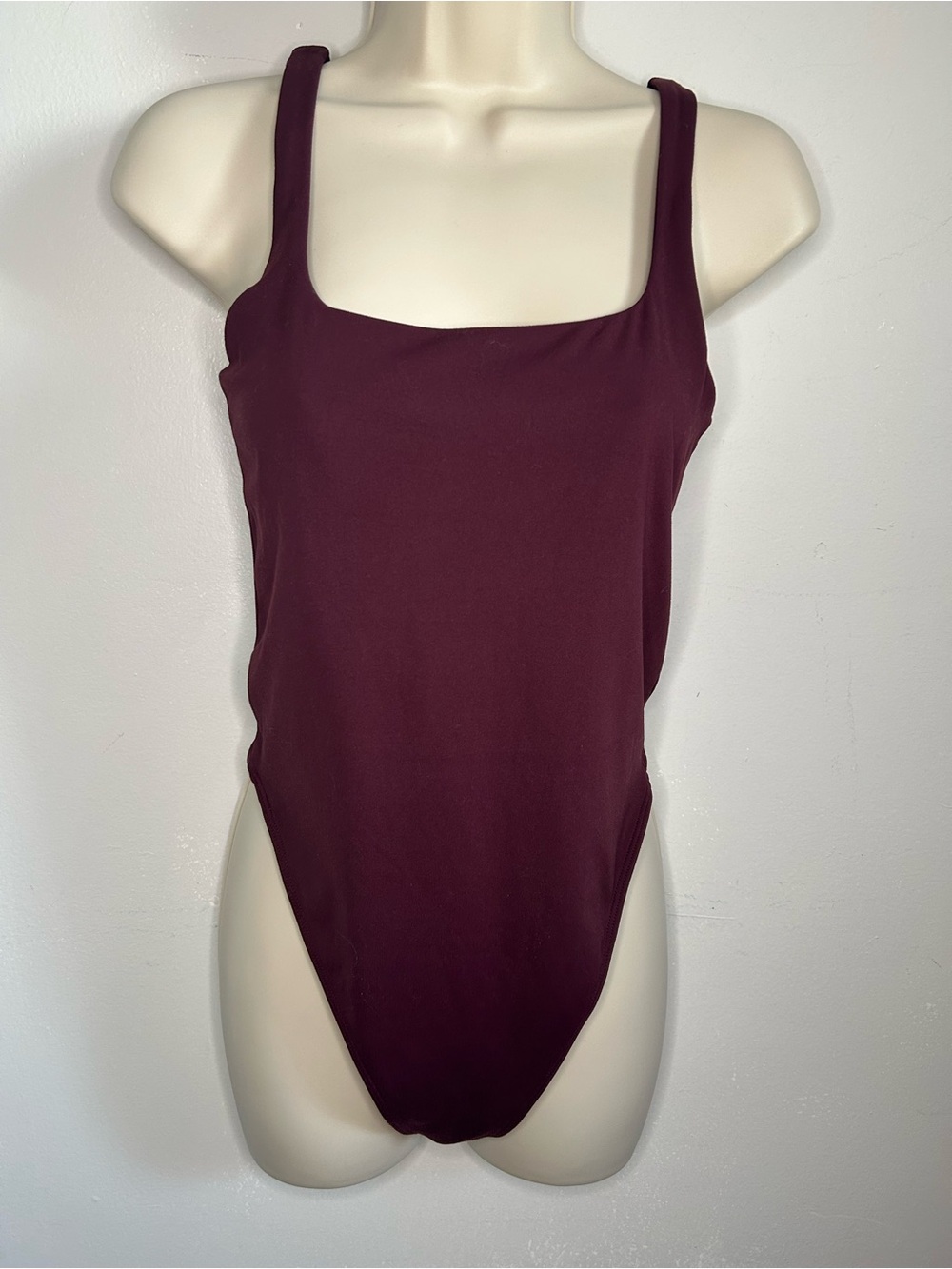 PacSun Square-Neck Bodysuit - Burgundy